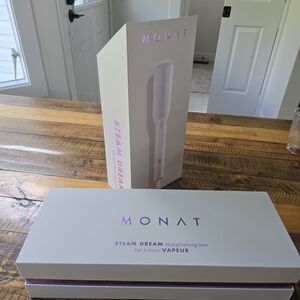 MONAT Steam Dream Straightening Iron - White/Pale Purple